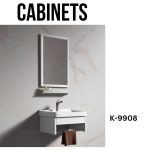 WK9908 White Wall-Hung Cabinet Basin