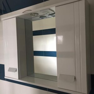 Double Storage Locker Mirror Cabinet - Model P03