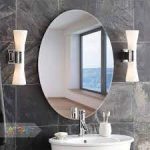 Oval Frameless Mirror