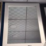 White Wooden Frame Wall Mirror - Model P13